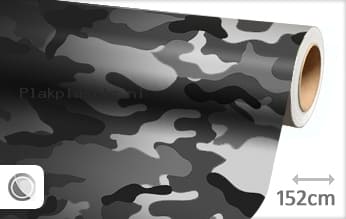 Camouflage zwart wit plakfolie
