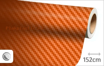 Oranje 3D carbon plakfolie